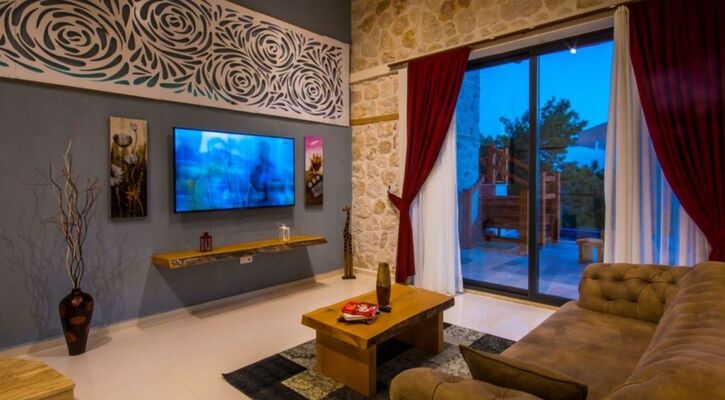 Kalkan İslamlar Köyünde 1+1 Lüks Balayı Villası