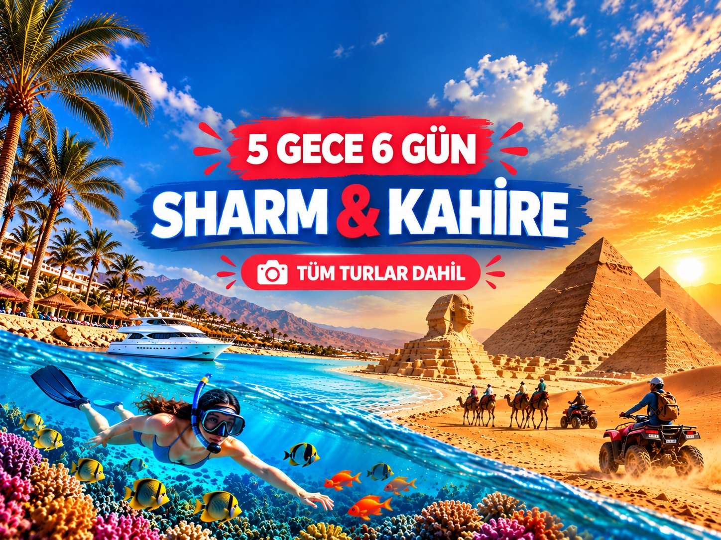 Sharm El Sheikh Ve Kahire Turu 5 Gece Tüm Ekstra Turlar Dahil - Sürpriz Ödeme Yok!