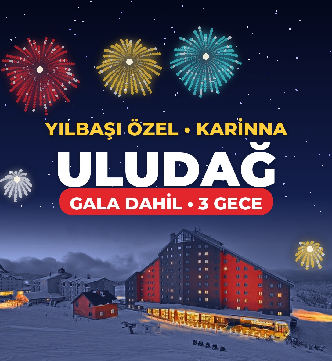 Yılbaşı Özel Karinna Hotel Uludağ 3 Gece 4 Gün Gala Dahil - Ulaşım Dahil