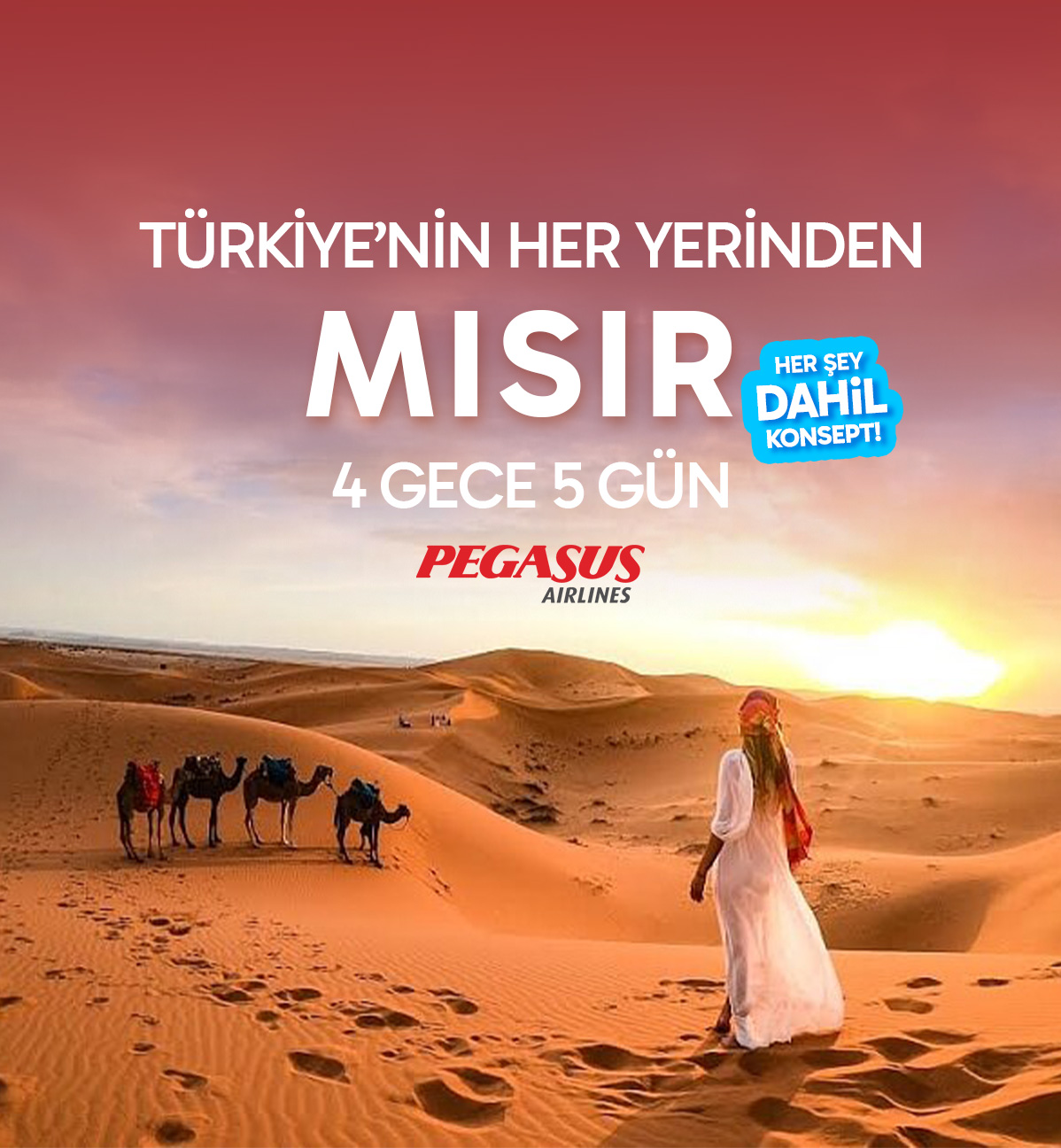 Sharm El Sheikh Çöl ve Mercanların Keşfi Turu Pegasus Havayolları ile 4 Gece Konaklamalı Ekstra Turlar ve Çevre Gezileri Dahil