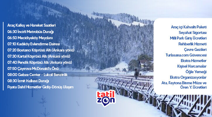 Günübirlik Abant Gölcük Gölü Turu